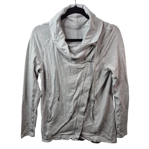 Lululemon Jacket Womens 6 Gray Cocoon Wrap Modal French Terry Coast Easy - Picture 1 of 9